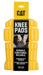 Съемные наколенники для рабочих брюк для защиты коленей Knee pads CAT CW91, желтые цена и информация | Наколенники | 220.lv