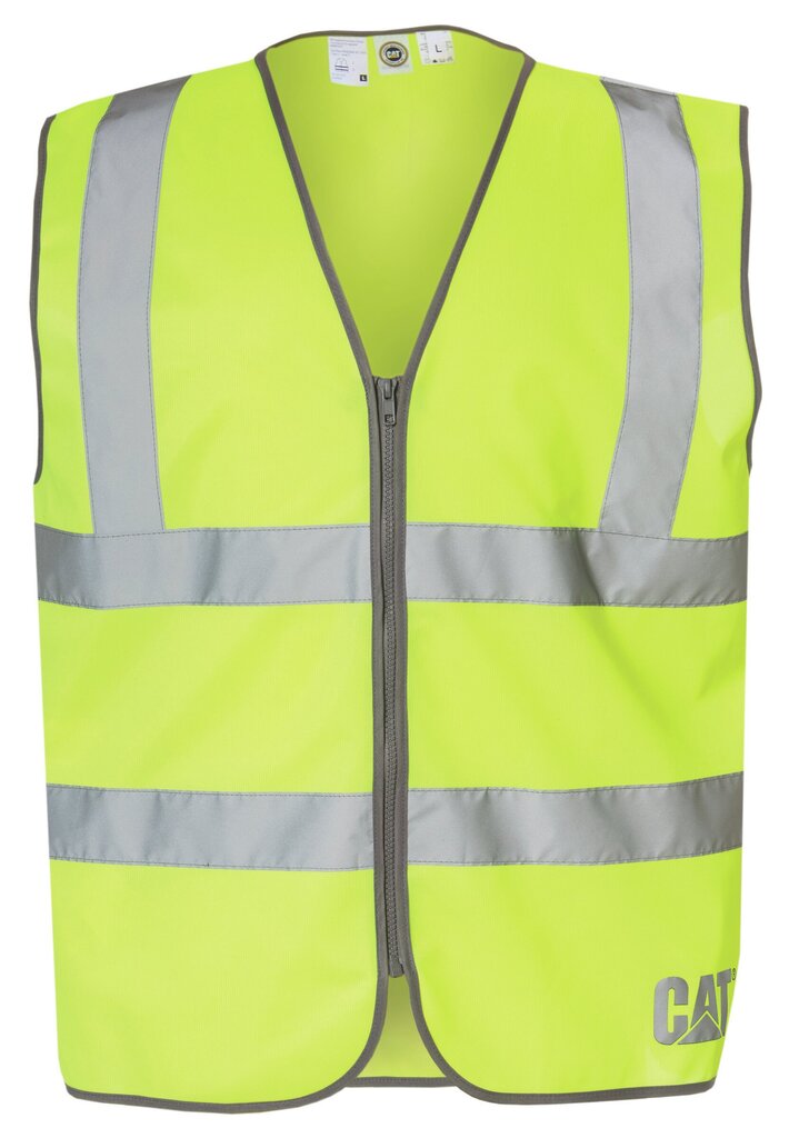 Drošības veste CAT 1320025 HI-VIS yellow cena un informācija | Darba apģērbi | 220.lv