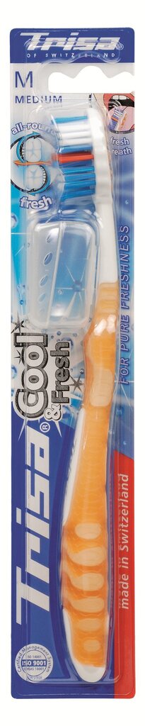 Zobu birste (vidēji cieta ar vāciņu) Trisa Cool & Fresh 1 gab. cena un informācija | Zobu pastas, birstes | 220.lv