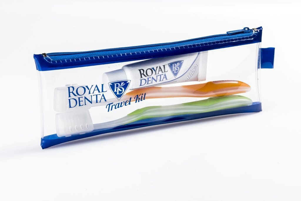 Ceļojumu komplekts zobu kopšanai: Royal Denta Travel Kit Silver цена и информация | Zobu pastas, birstes | 220.lv