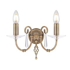 Sienas lampa Elstead Lighting Aegean AG2-AGED-BRASS cena un informācija | Sienas lampas | 220.lv