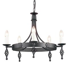 Piekaramā lampa Elstead Lighting Belfry BY5-BLACK цена и информация | Люстры | 220.lv