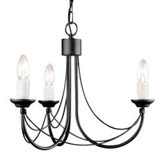 Piekaramā lampa Elstead Lighting Carisbrooke CB3-BLACK цена и информация | Люстры | 220.lv