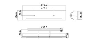 Настенный светильник Elstead Lighting Duet HK-DUET3-BATH цена и информация | Настенные светильники | 220.lv