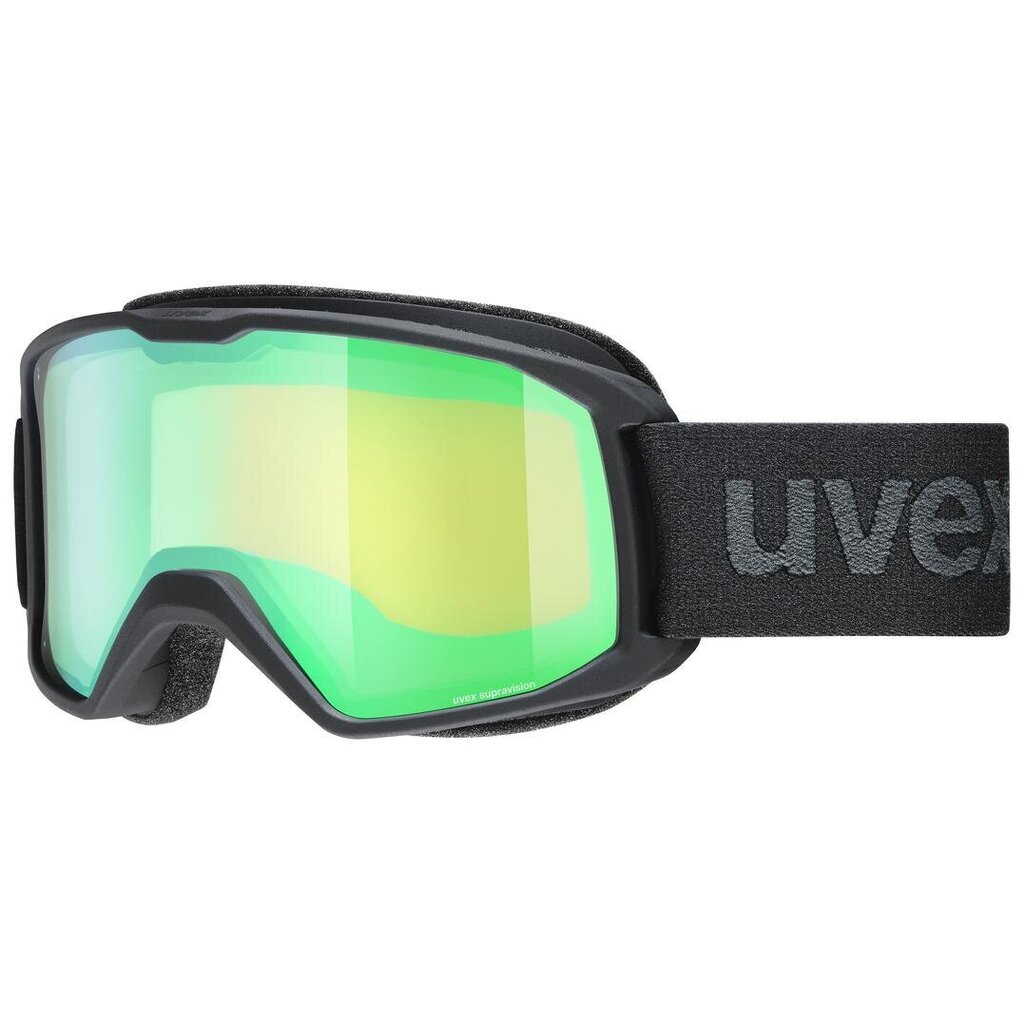 Slēpošanas brilles Uvex elemnt fm melnas, zaļas cena | 220.lv