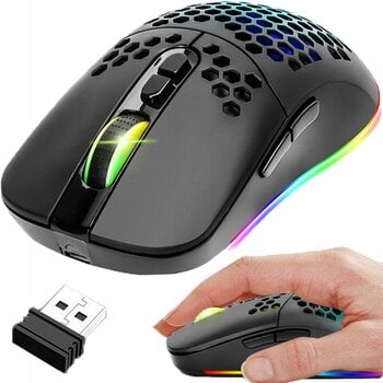 Беспроводная игровая мышь RGB (Bluetooth 2,4 ГГц) цена и информация | Мыши | 220.lv