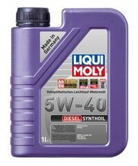 Liqui Moly motoreļļa Diesel Synthoil 5W-40, 5l cena un informācija | Motoreļļas | 220.lv