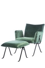 Кресло для гостиной с подставкой для ног Element Melissa Дизайнерское кресло, Зеленое цена и информация | Кресла в гостиную | 220.lv