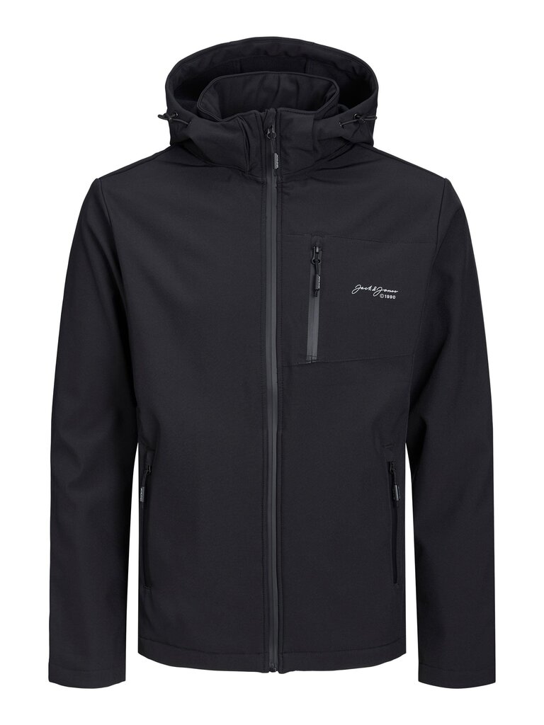 Jack & Jones vīriešu softshell jaka 12223149*01, melna 5715365633484 cena un informācija | Vīriešu virsjakas | 220.lv