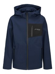 Детская куртка софтшелл Jack & Jones 12223385*01, тёмно-синяя 5715367370028 цена и информация | Свитеры, жилетки, пиджаки для мальчиков | 220.lv