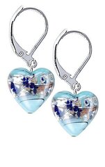 Lampglas Jauki Ice Heart auskari ar tīru sudrabu no Lampglas pērlēm ELH29 cena un informācija | Auskari | 220.lv