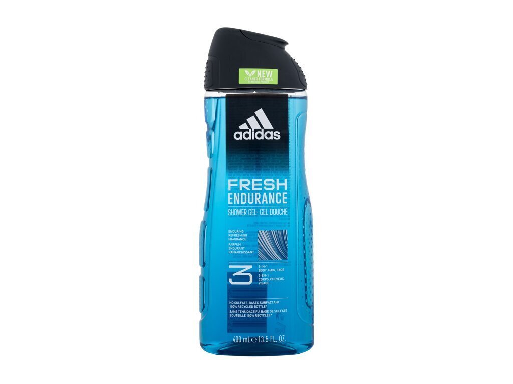Dušas želeja Adidas Fresh Endurance Shower Gel 3in1, 400 ml cena un informācija | Dušas želejas, eļļas | 220.lv