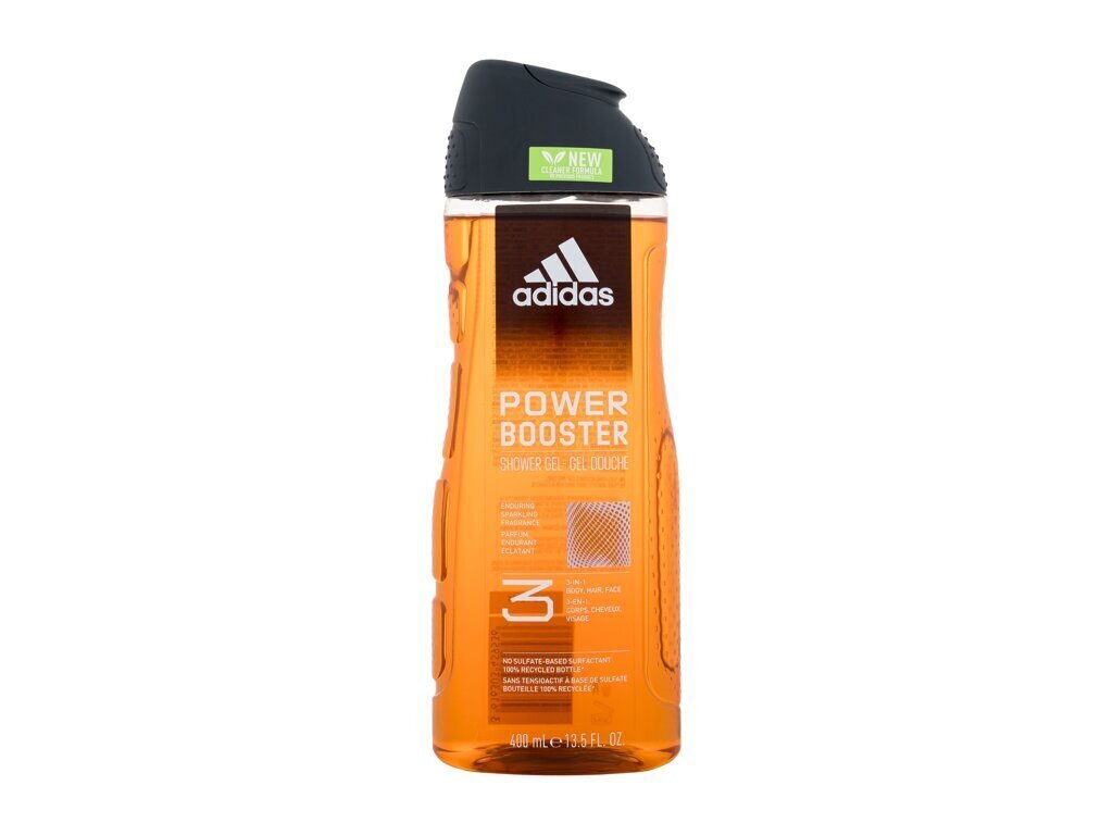 Dušas želeja Adidas Power Booster Shower Gel 3in1, 400 ml цена и информация | Dušas želejas, eļļas | 220.lv