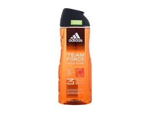 Dušas želeja Adidas Team Force Shower Gel 3in1, 400 ml cena un informācija | Adidas Ķermeņa kopšanas līdzekļi | 220.lv