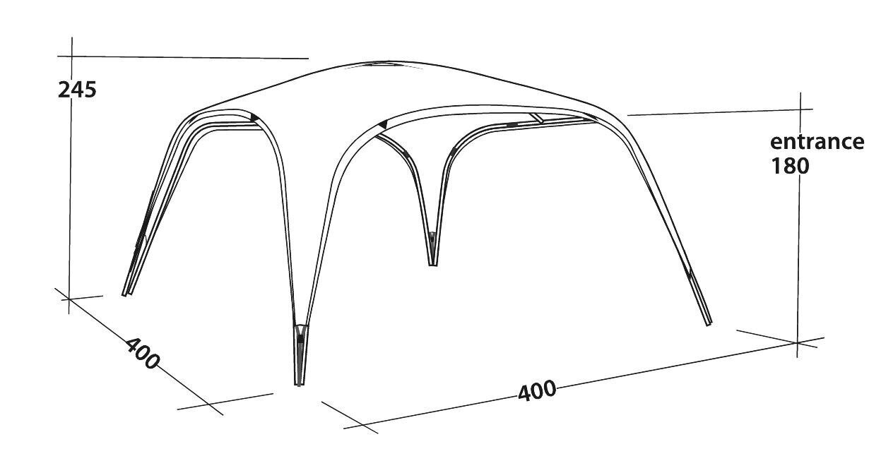 Lapene Outwell Event Lounge XL, pelēka/melna цена и информация | Teltis | 220.lv