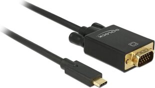 Delock 85262, USB-C/VGA, 2 m цена и информация | Кабели и провода | 220.lv