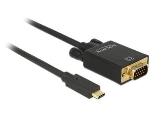 Delock 85261, USB-C/VGA, 1 m cena un informācija | Kabeļi un vadi | 220.lv