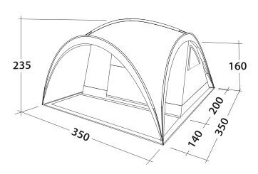 Telts Easy Camp Camp Shelter, pelēka цена и информация | Teltis | 220.lv