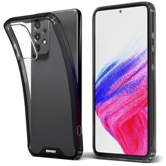 Moozy Xframe Triecienizturīgs vāciņš telefonam Samsung Galaxy A53 5G – divu krāsu caurspīdīgs hibrīda vāciņš ar melnu triecienu absorbējošu TPU apmali цена и информация | Чехлы для телефонов | 220.lv