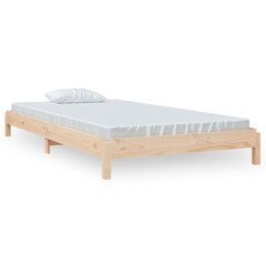 vidaXL gulta, 100x200 cm, priedes masīvkoks цена и информация | Кровати | 220.lv