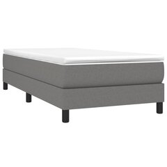 vidaXL Кровать с пружинами и матрасом, серый, 100х200см, ткань цена и информация | Кровати | 220.lv