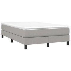 vidaXL atsperu gulta ar matraci, gaiši pelēks audums, 120x200cm цена и информация | Кровати | 220.lv