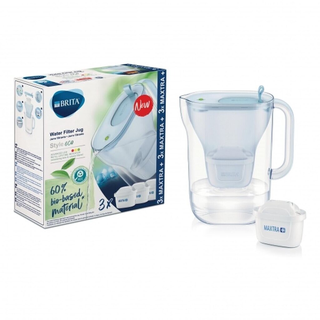 Krūka Brita STYLE ECO Gaiši Zils (2,4 L) cena un informācija | Glāzes, krūzes, karafes | 220.lv