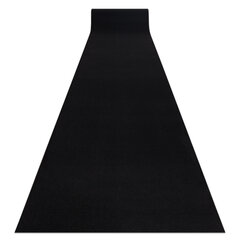 Paklājs - celiņš RUMBA gumijots, vienkrāsains melns 200 cm cena un informācija | Paklāji | 220.lv