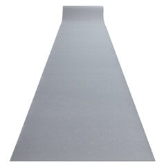 Paklājs - celiņš RUMBA gumijots, vienkrāsains pelēks 60 cm cena un informācija | Paklāji | 220.lv