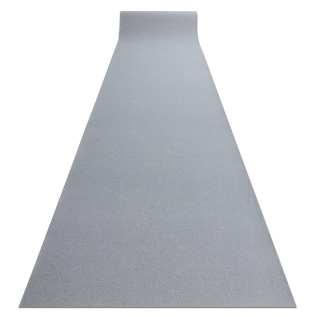 Paklājs - celiņš RUMBA gumijots, vienkrāsains pelēks 60 cm цена и информация | Paklāji | 220.lv