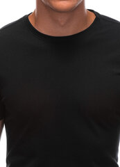 Vīriešu T-krekls Edoti kokvilna S1683 melns cena un informācija | Vīriešu T-krekli | 220.lv