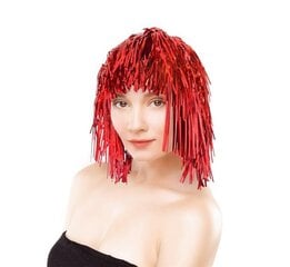 Парик фольгированный, цвет: красный (TW/R) 7925 цена и информация | Карнавальные костюмы, парики и маски | 220.lv