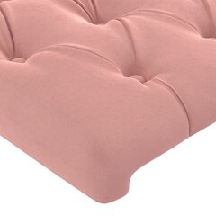 Gultas galvgaļi, 2 gab., 100x7x78/88 cm, rozā samts cena un informācija | Gultas | 220.lv