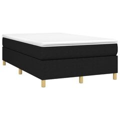 vidaXL atsperu gultas rāmis ar matraci, melns audums, 120x200 cm cena un informācija | Gultas | 220.lv