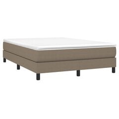 vidaXL atsperu gulta ar matraci, pelēkbrūns audums, 140x190 cm цена и информация | Кровати | 220.lv