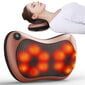 Fitpro Auto & Mājas krēsla fiksācijas masažieris spilvens ar termoterapiju (tīkla un auto lādētājs ir) Brūns цена и информация | Masāžas ierīces | 220.lv
