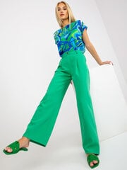 зеленые широкие тканевые брюки от костюма в розочки цена и информация | Брюки | 220.lv