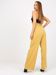 брюки с высокой талией из темно-желтой ткани swedes цена и информация | Женские брюки | 220.lv