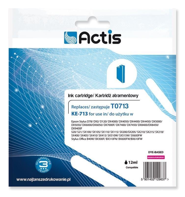 Actis ink Epson T0713 Magenta cena un informācija | Tintes kārtridži | 220.lv