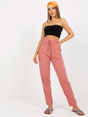 темно-розовые широкие штаны от костюма с карманами цена и информация | Женские брюки | 220.lv
