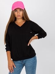 черная гладкая базовая блуза в стиле кэжуал antonine rue paris цена и информация | Женские блузки, рубашки | 220.lv