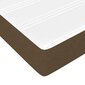 vidaXL atsperu gultas rāmis ar matraci, tumši brūns, 120x200cm, audums cena un informācija | Gultas | 220.lv