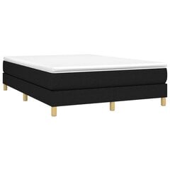 vidaXL atsperu gulta ar matraci, melns audums, 140x190 cm цена и информация | Кровати | 220.lv