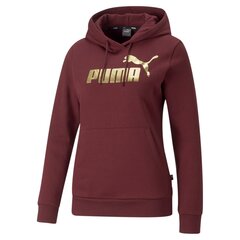 Ess+ metallic logo hoodie puma for women's red 84995842 цена и информация | Женские толстовки | 220.lv