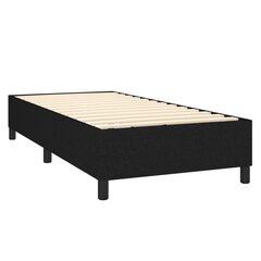 vidaXL atsperu gultas rāmis ar matraci, melns, 80x200 cm, audums цена и информация | Кровати | 220.lv
