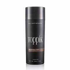 Создающая эффект волос пудра Toppik Hair Building Fiber , Dark Brown, 55 г цена и информация | Средства для укладки волос | 220.lv