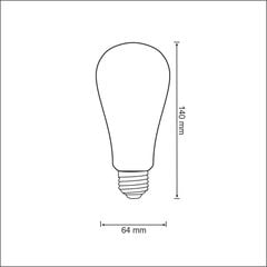 Светодиодная лампа E27 FILAMENT ST64 4W HEAT 2200K цена и информация | Лампочки | 220.lv