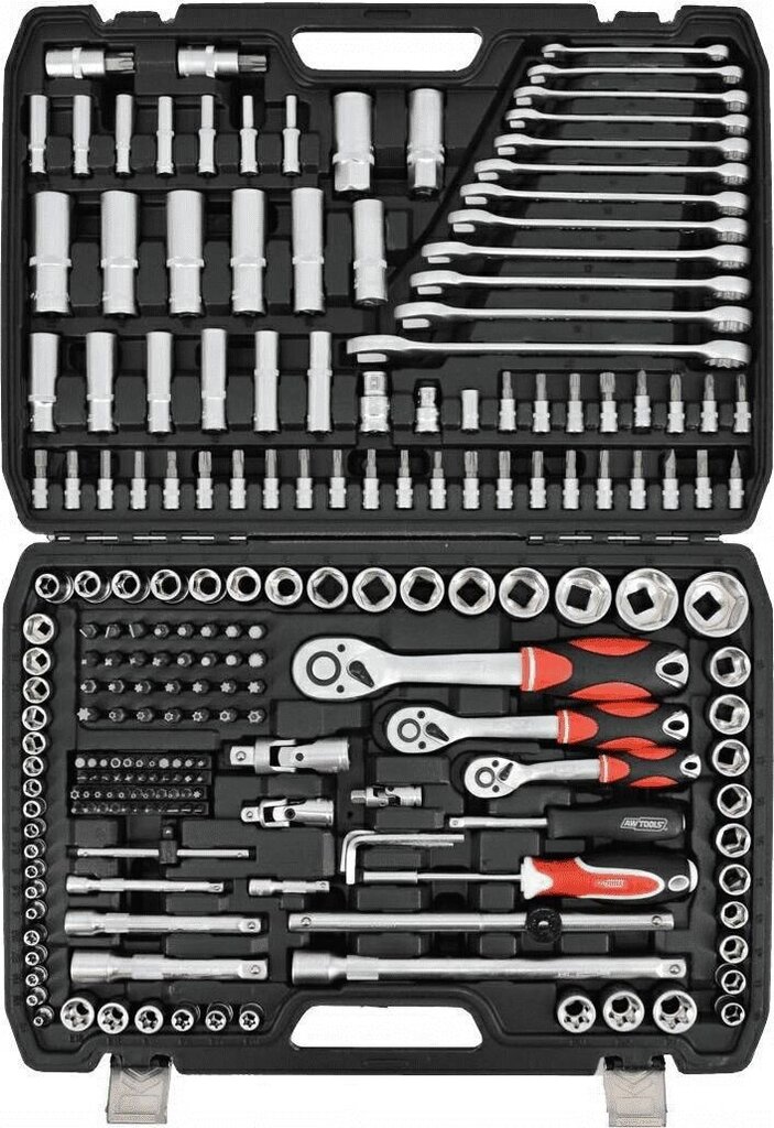 Instrumentu komplekts Awtools AW39216 216 gab. cena un informācija | Rokas instrumenti | 220.lv