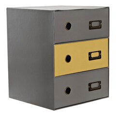 Универсальный органайзер DKD Home Decor Серый Металл Охра (28.5 x 28 x 36 cm) цена и информация | Ящики для вещей | 220.lv