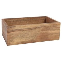 Koka kaste bez apakšas, 32,5 x 17,5 x 11 cm cena un informācija | Veļas grozi un mantu uzglabāšanas kastes | 220.lv